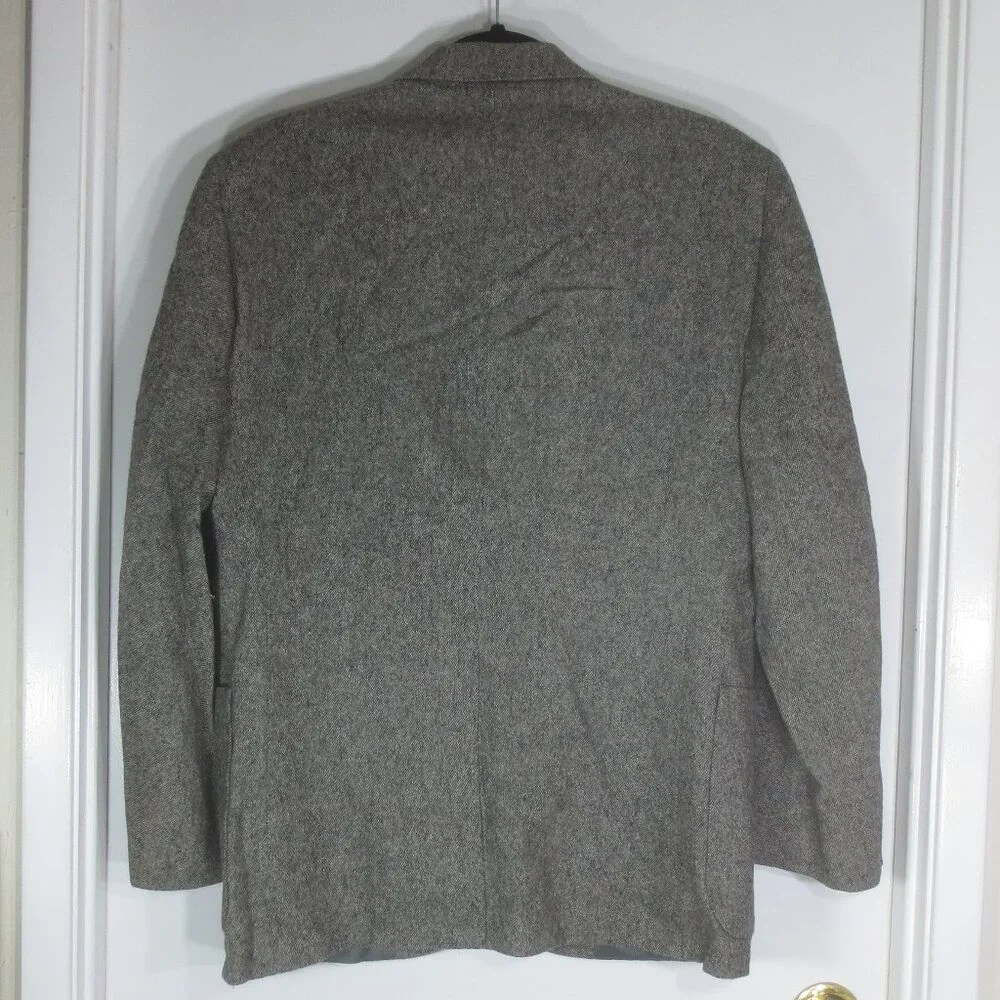 NEW C&R Clothiers Jacket Vintage Brown Gray Wool Tweed Lined Blazer Size 44R